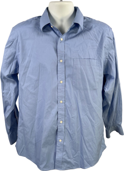 Nordstrom Men’s Blue Wrinkle-Free Long Sleeve Button Up Shirt - 16