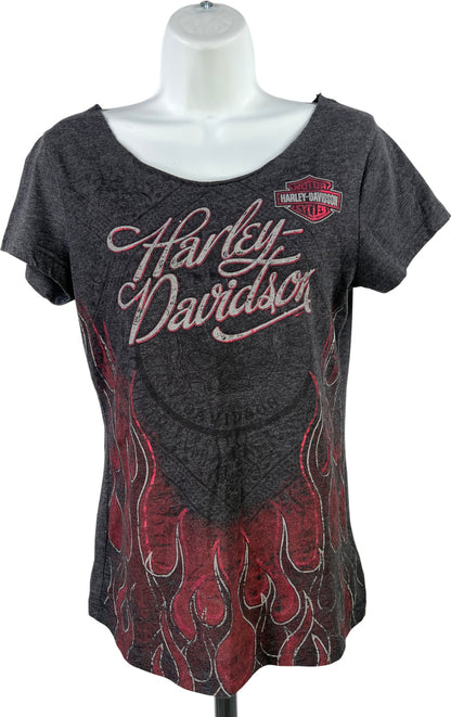 Harley Davidson Women’s Gray/Pink Sedalia MO Short Sleeve T-Shirt - M