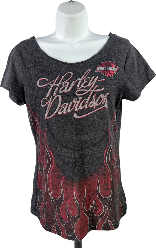 Harley Davidson Women’s Gray/Pink Sedalia MO Short Sleeve T-Shirt - M