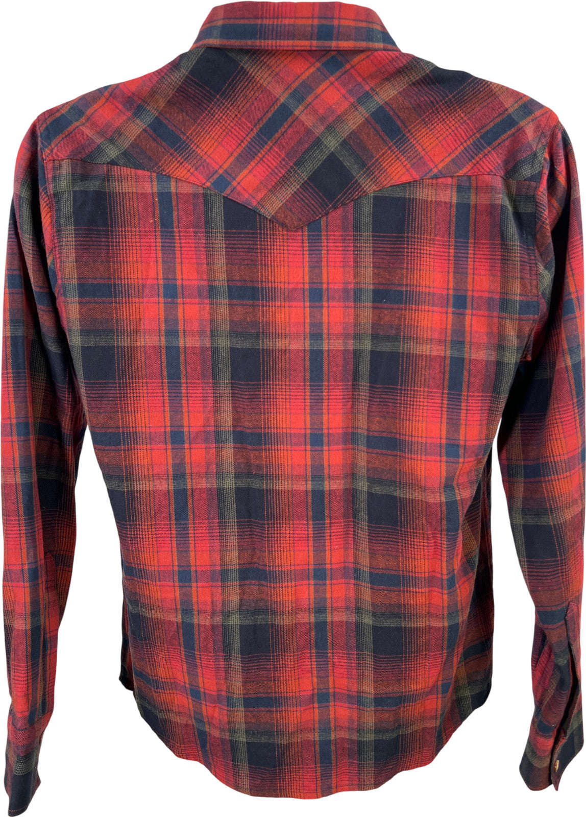 Levi’s Men’s Red Plaid Long Sleeve Button Up Flannel Shirt - S