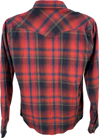 Levi’s Men’s Red Plaid Long Sleeve Button Up Flannel Shirt - S