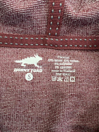 Horny Toad Women’s Red Flexcel Jackson Hole WY Long Sleeve Hooded Shirt - S