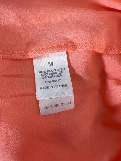 Bisou Bisou Women’s Coral Pink Coldshoulder Top - M