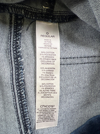 Chico’s Women’s Dark Wash Pull On Perfect Stretch Denim Jegging Jeans - 0/US 4