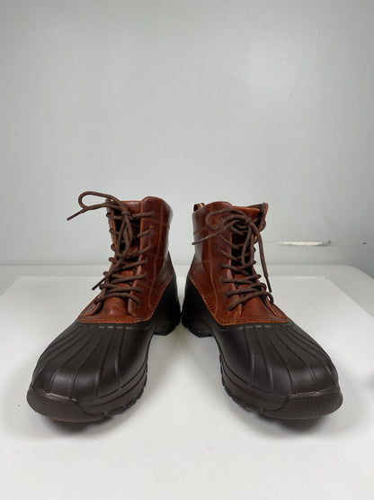 Sperry Men’s Brown Leather Lace Up Duck Boots - 10