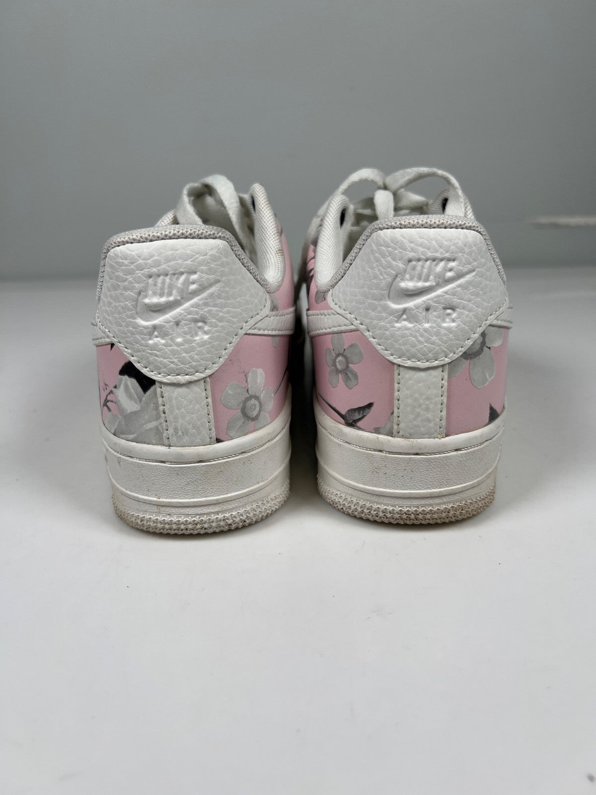 Nike Women’s Pink Floral Air Force Lace Up Sneakers - 6