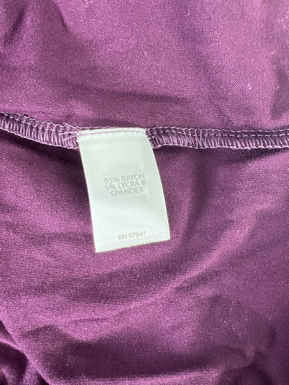 J. Jill Women’s Purple Floral Wearever 3/4 Sleeve Shirt - XS