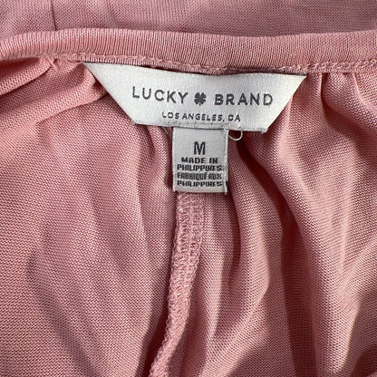 Lucky Brand Camiseta sin mangas rosa con abertura en la parte delantera para mujer - M