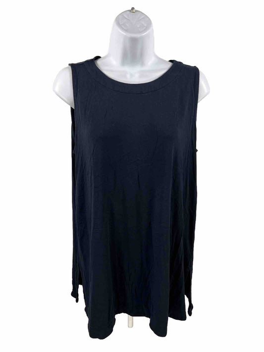 J. Jill Women's Navy Blue Sleeveless Wearever Collection Shirt - M