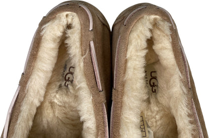 UGG Women’s Light Tan/Beige Dakota Shearling Lined Suede Slippers - 9