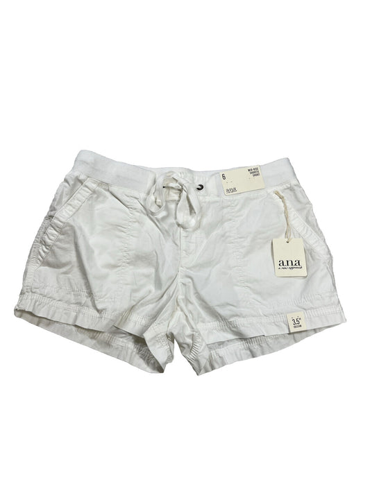 NUEVOS pantalones cortos informales blancos de ANA, ligeros, de talle medio, 3,5 pulgadas, para mujer - 6