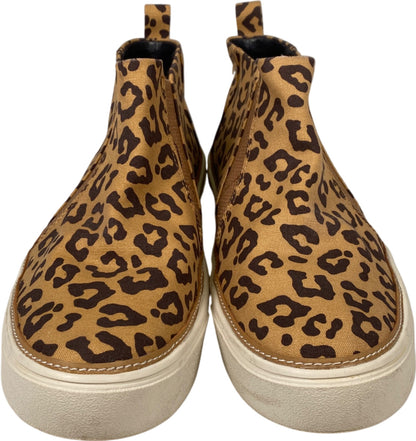Toms Women’s Brown Animal Print Canvas Slip On Sneakers - 8.5