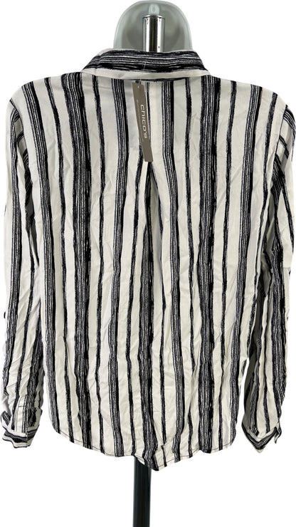 NEW Chico’s Women’s White/Black Gaucho Cropped Jumpsuit Shirt Set - 0/S