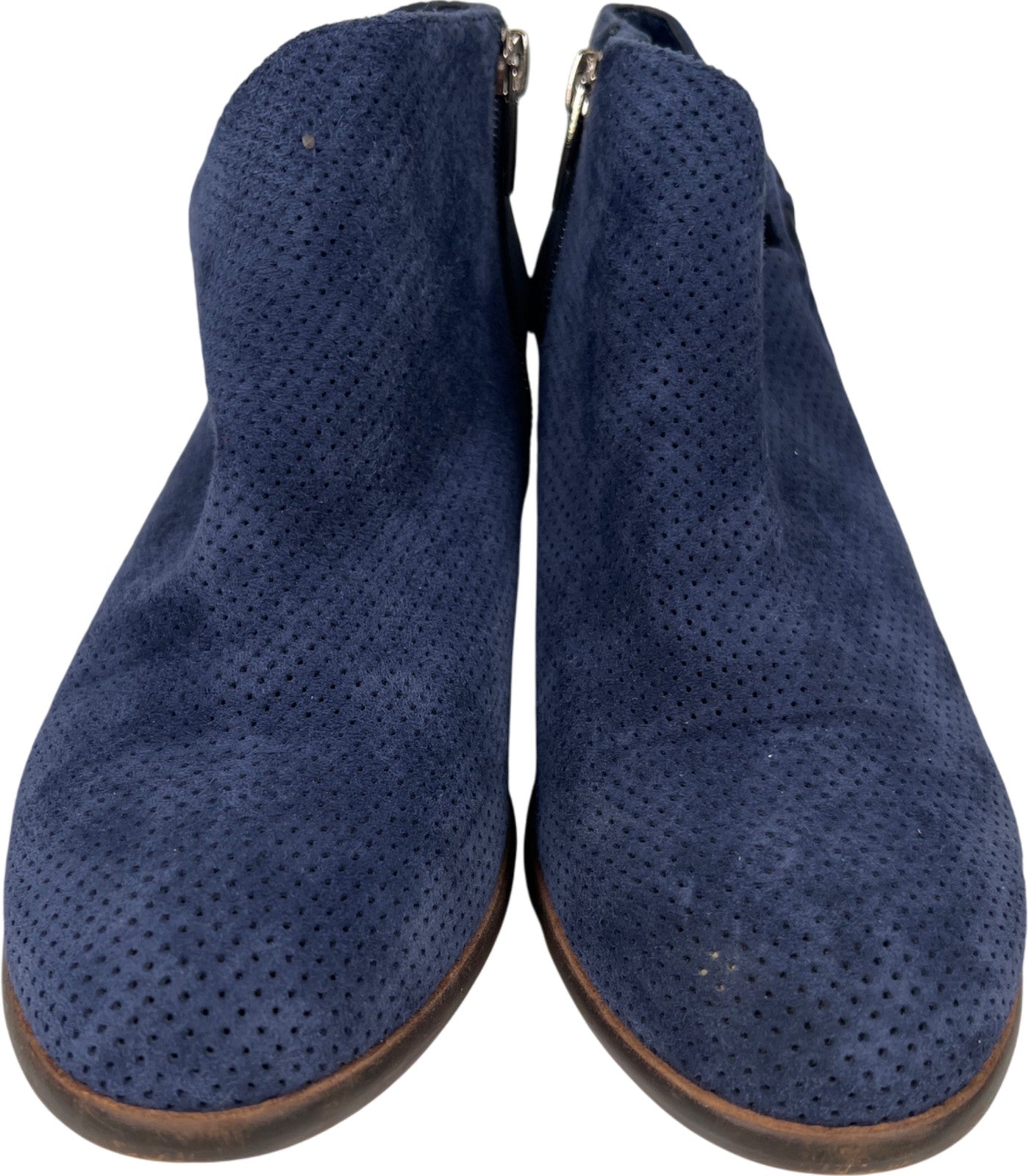 Vince Camuto Women’s Blue Suede Parveen Side Zip Ankle Booties - 7.5