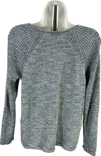 Pure J.Jill Women’s Blue Long Sleeve Pocket Front Sweater - M Petite