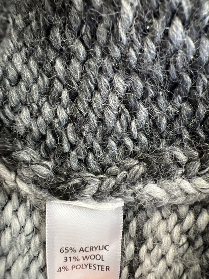 J.Jill Women’s Black/Gray Long Sleeve Button Up Cardigan Sweater - S