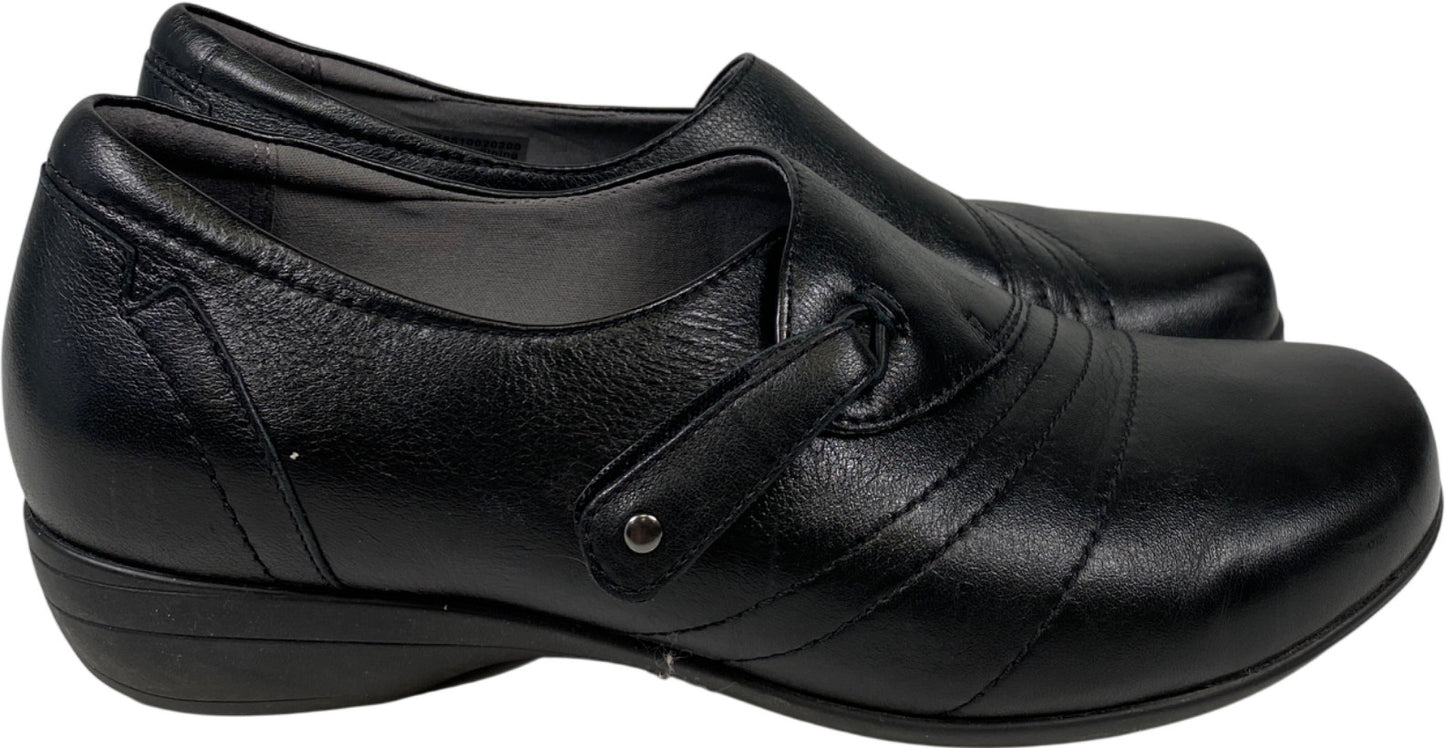 Dansko Women’s Black Leather Franny Comfort Walking Shoes - 39/US 8.5 Wide