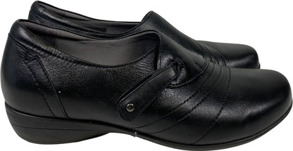 Dansko Women’s Black Leather Franny Comfort Walking Shoes - 39/US 8.5 Wide