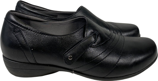Dansko Women’s Black Leather Franny Comfort Walking Shoes - 39/US 8.5 Wide