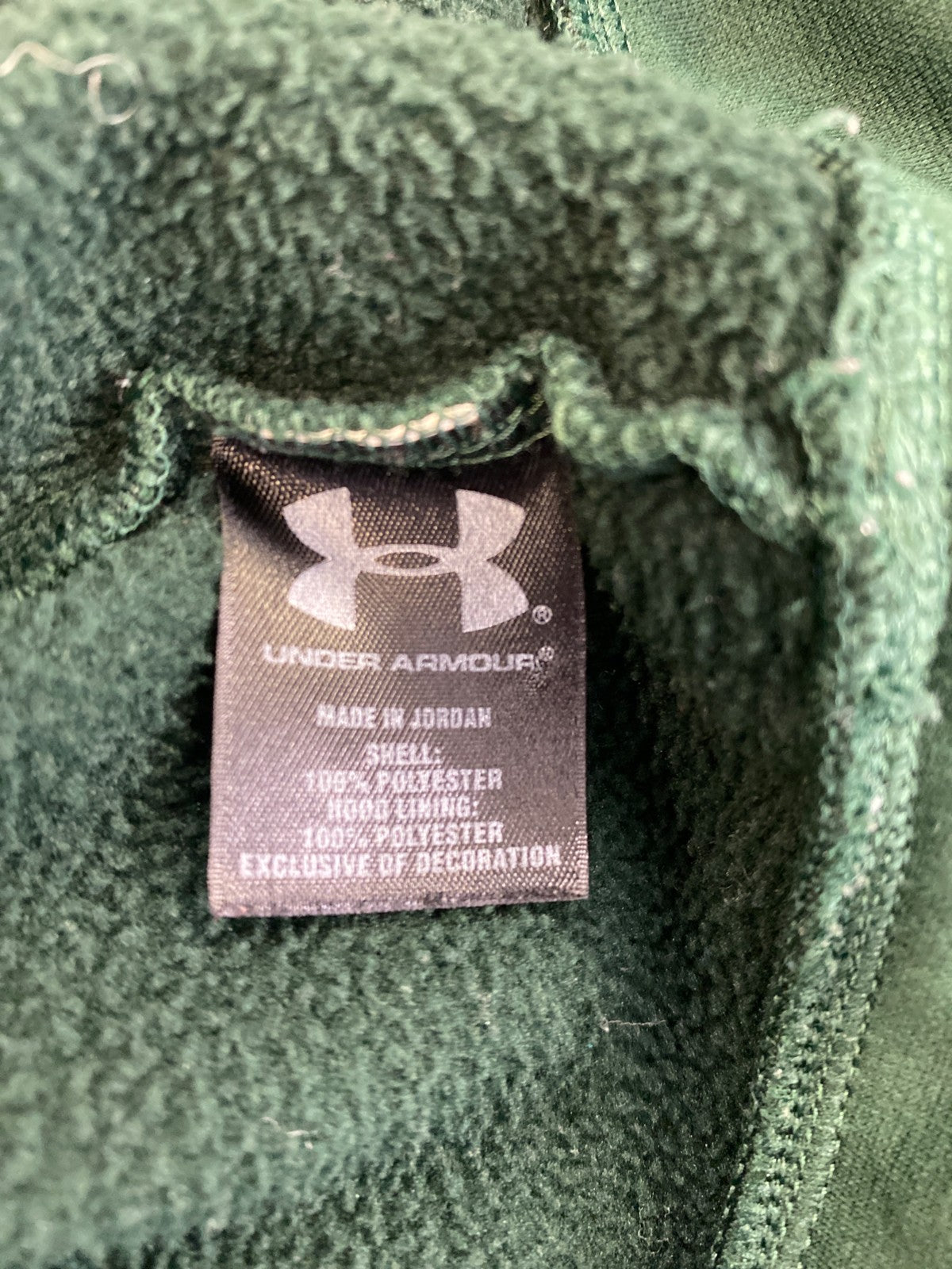 Under Armour Men’s Green Fleece Lined Loose Fit Pullover Sweatshirt - XL