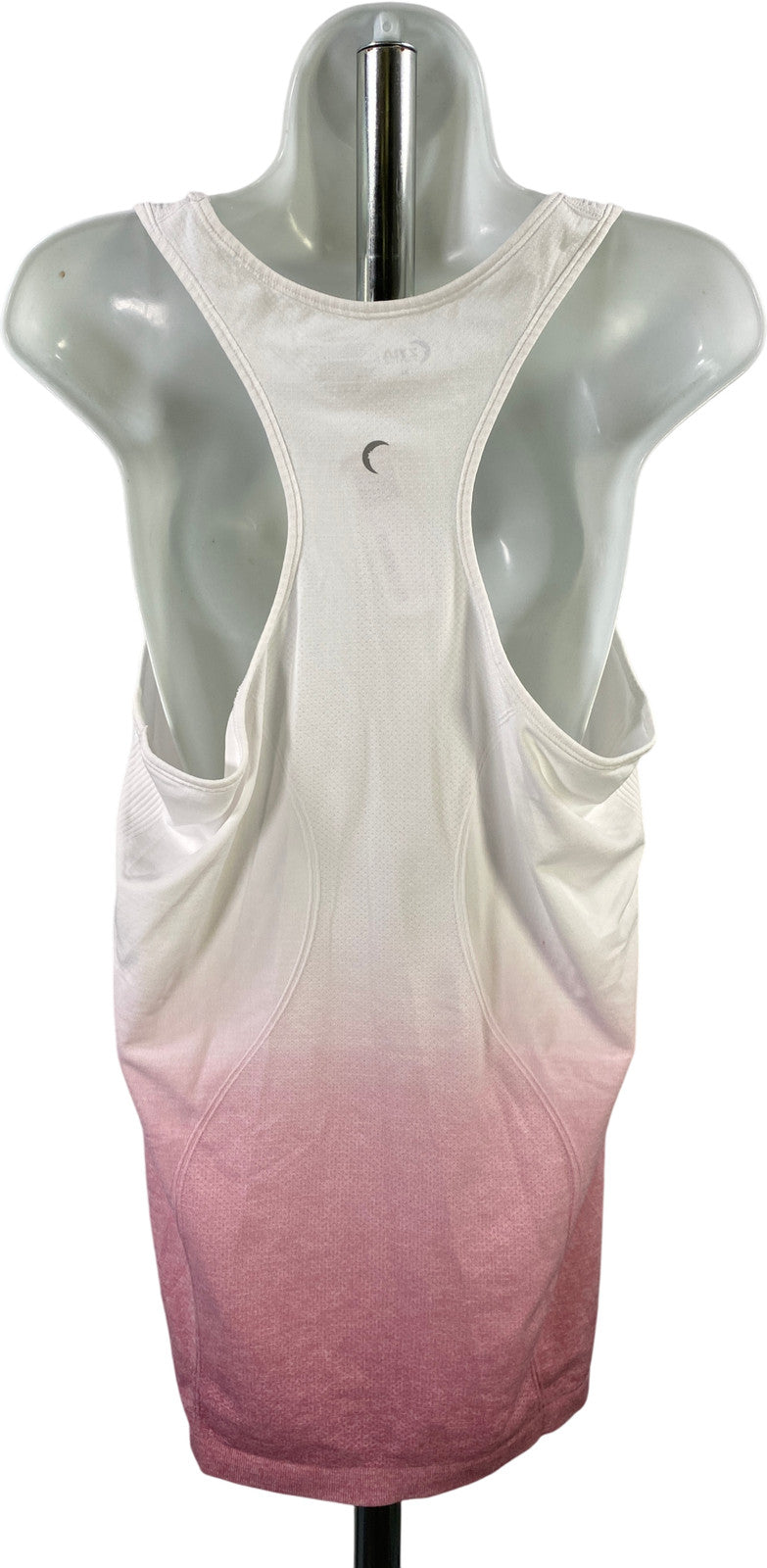 Zyia Active Women’s White/Pink Ombre Racerback Athletic Tank Top - XL
