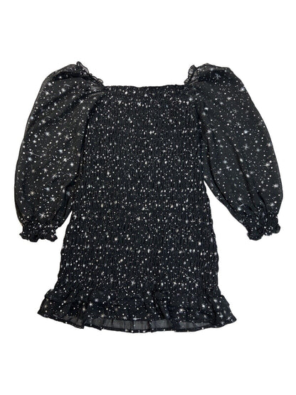 NEW Altard State Women's Black Stat Print Off The Shoulder Mini Dress - M
