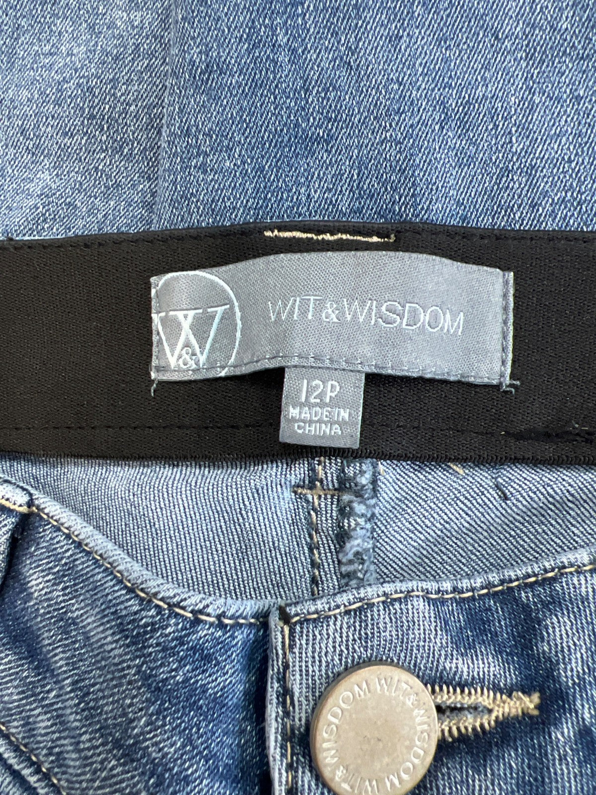 Wit and Wisdom Women’s Light Wash Ankle Skimmer Denim Jeans - 12 Petite