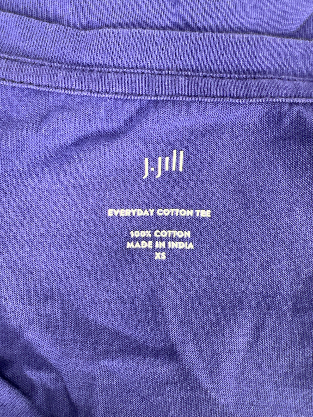 J.Jill Women’s Purple Everyday Cotton Short Sleeve T-Shirt - XS