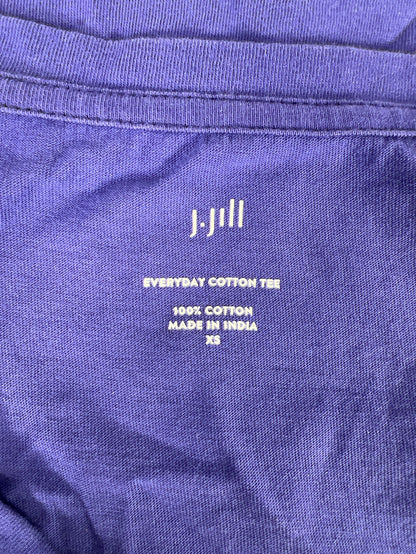 J.Jill Women’s Purple Everyday Cotton Short Sleeve T-Shirt - XS