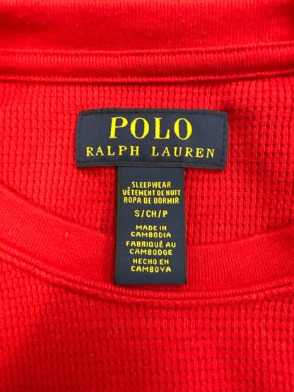 Polo Ralph Lauren Men’s Red Waffle Knit Long Sleeve Sleepwear Shirt - S