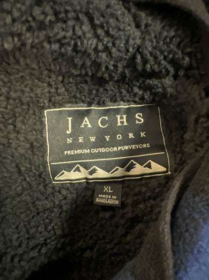 Jachs New York Men’s Blue Buffalo Plaid Full Zip Hooded Fleece Jacket - XL