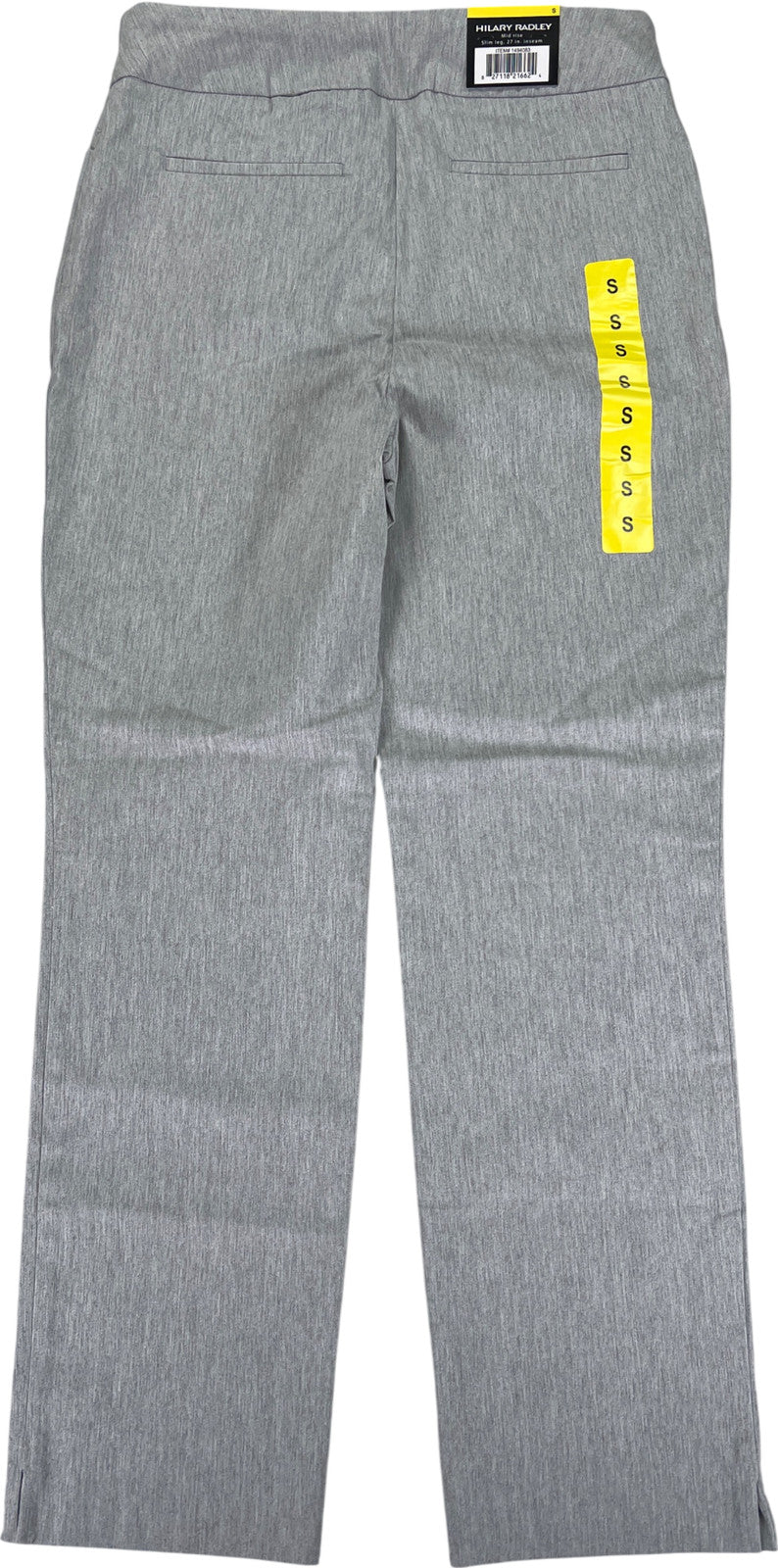 Hilary Radley Women’s Gray Pull On Mid Rise Slim Leg Ankle Pants - S