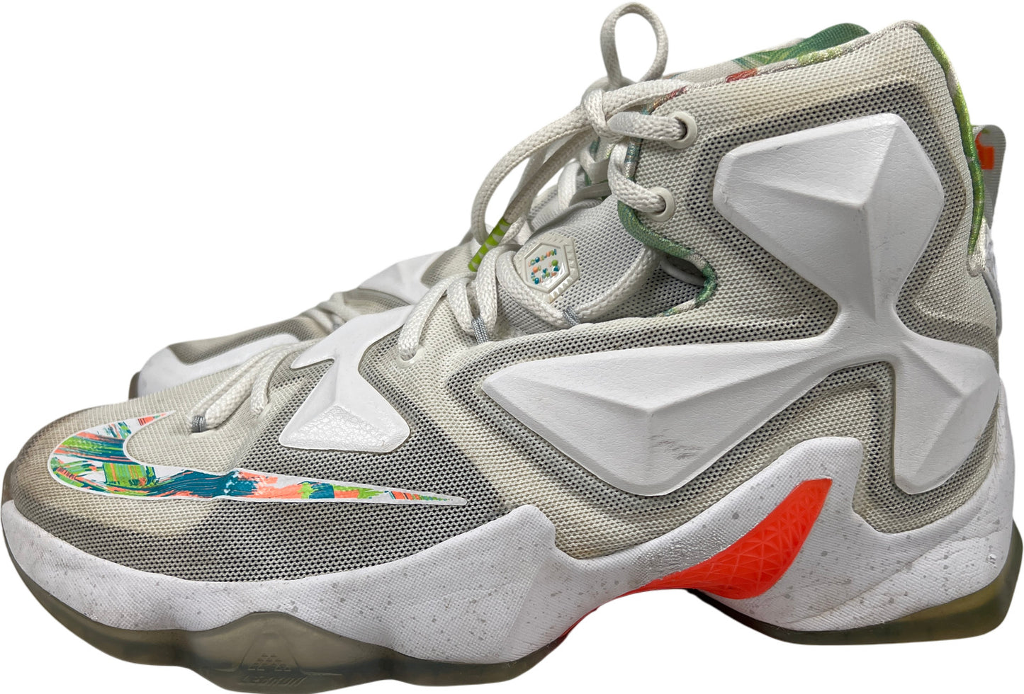 Nike LeBron James Men’s White Easter Lace Up Basketball Shoes - 8