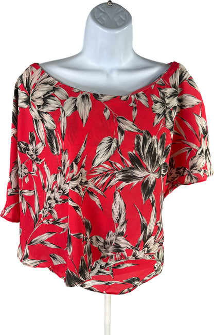 Banana Republic Women’s Pink Floral One Shoulder Top - XS
