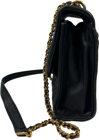 Tory Burch Women’s Black Leather Fleming Convertible Crossbody Purse