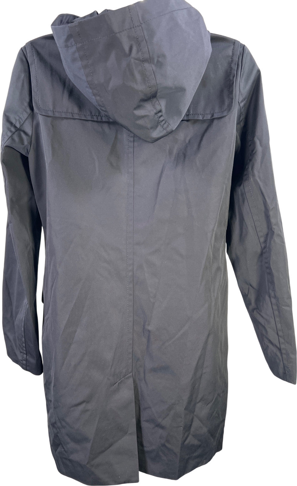 Michael Kors Women’s Dark Blue Long Sleeve Hooded Trench Coat - XS