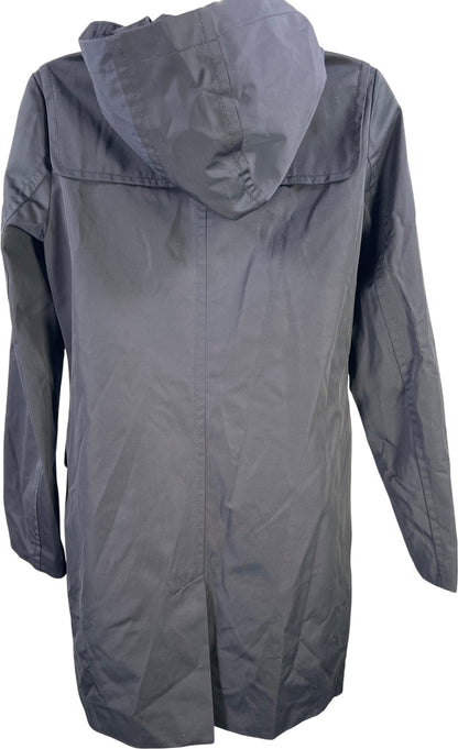 Michael Kors Women’s Dark Blue Long Sleeve Hooded Trench Coat - XS