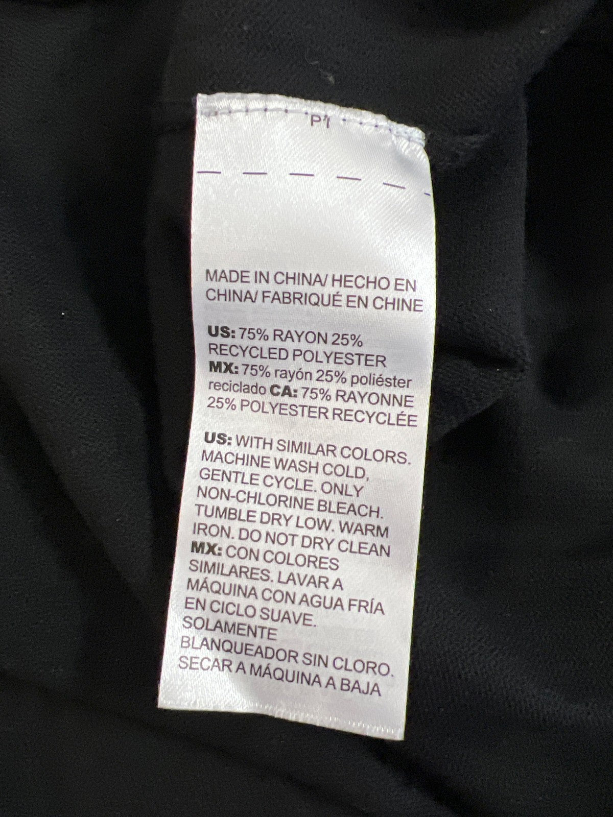 Chico’s Women’s Black Long Sleeve V-Neck Shirt - 1/US M