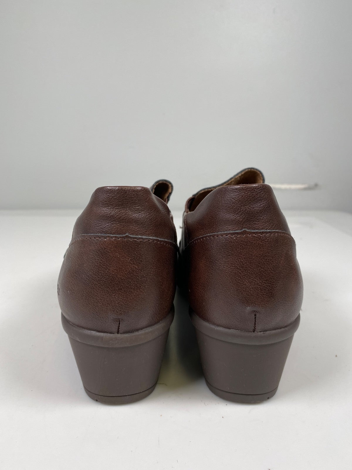 JBU Women’s Brown Faux Leather Kyley Low Heel Ankle Booties - 9