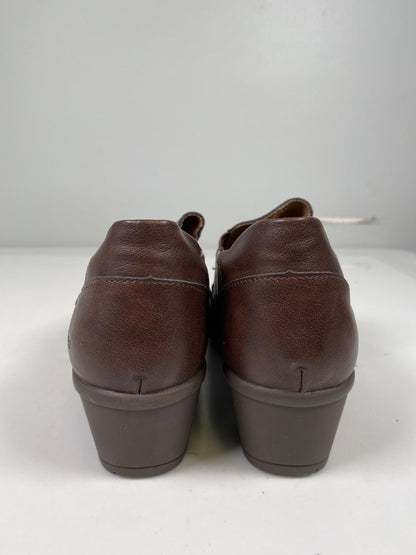 JBU Women’s Brown Faux Leather Kyley Low Heel Ankle Booties - 9