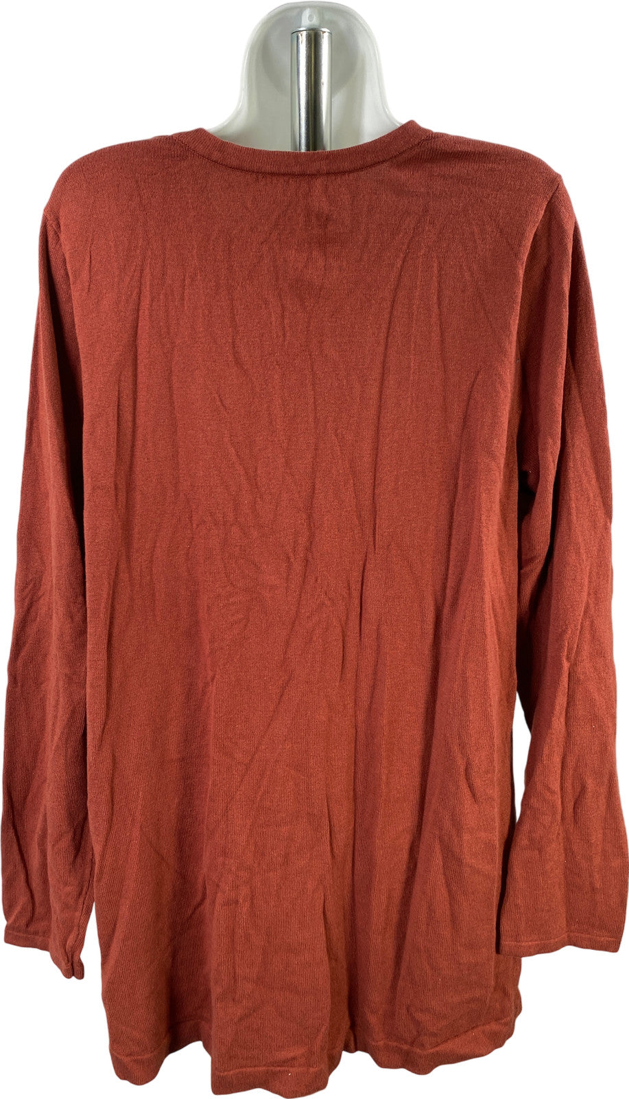 J.Jill Women’s Orange/Brown Long Sleeve Tunic Sweater - L Tall