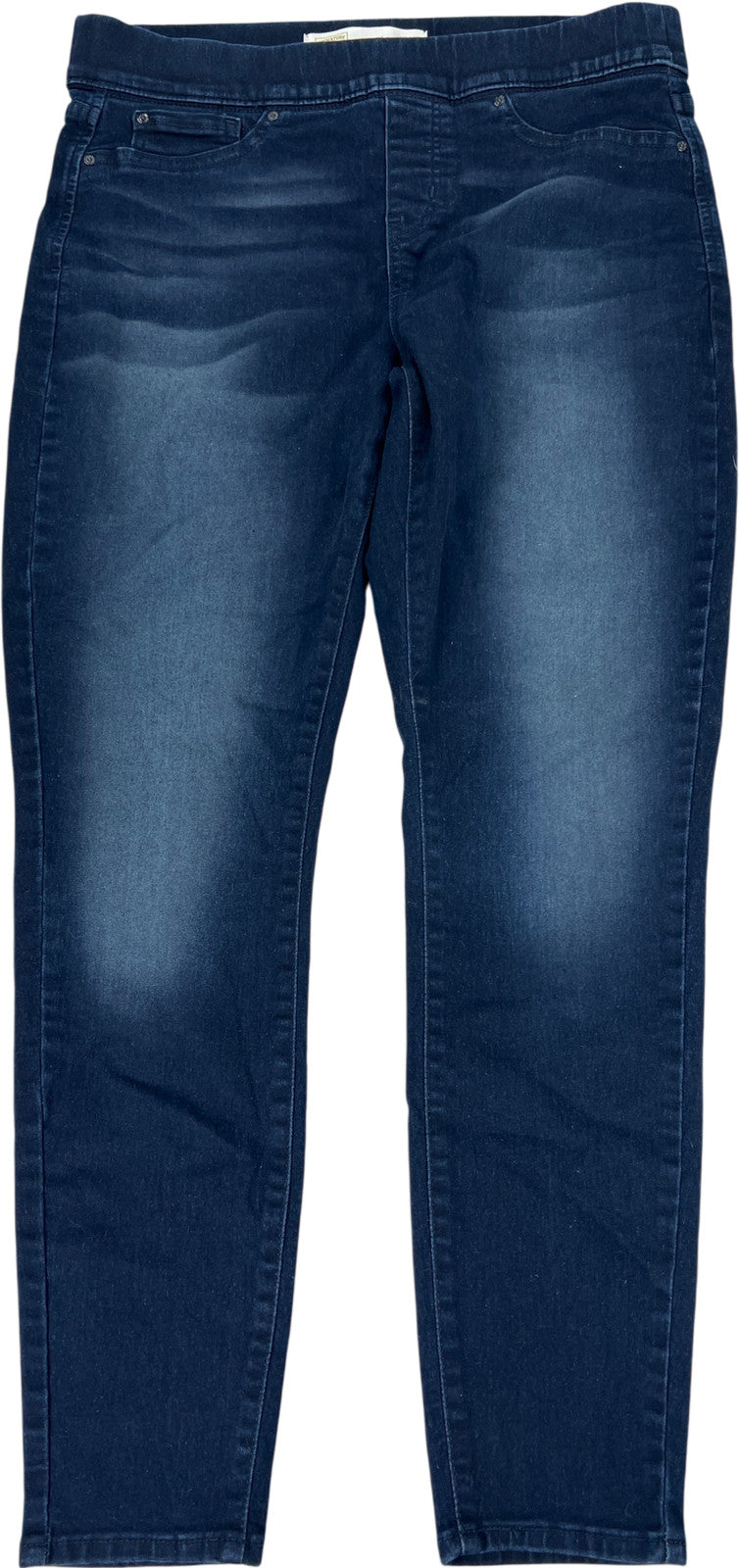 Levi Signature Women’s Dark Wash Totally Shaping Pull On Skinny Jeans - 14