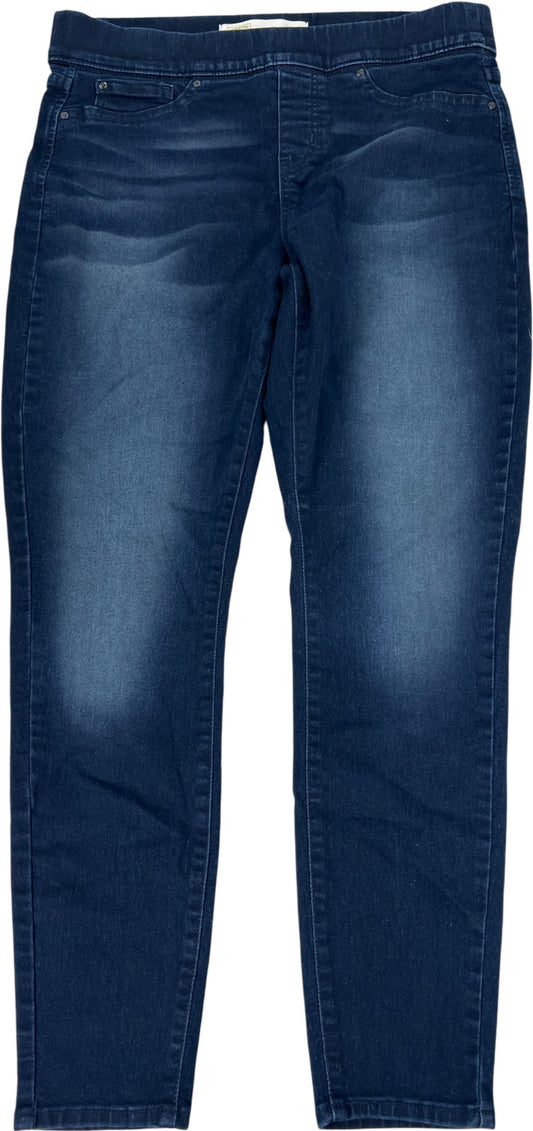 Levi Signature Women’s Dark Wash Totally Shaping Pull On Skinny Jeans - 14