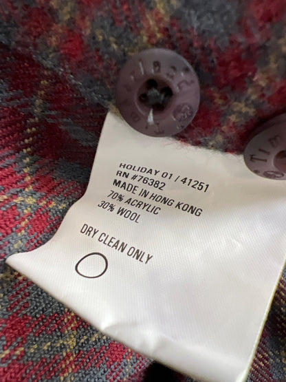 Timberland Men’s Red Wool Blend Long Sleeve Button Up Shirt - XL