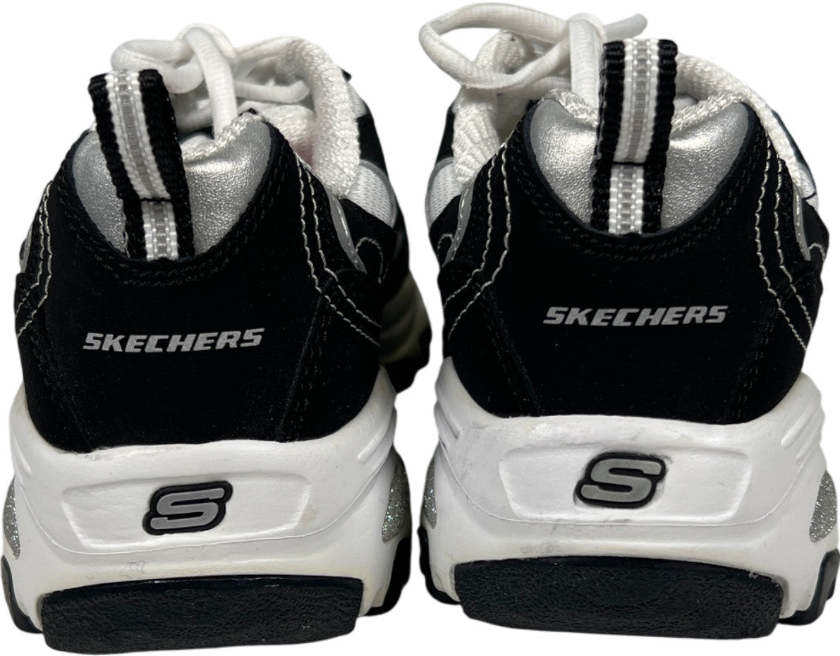 Skechers Women’s Black D’Lites Air Cooled Memory Foam Lace Up Sneakers - 6.5