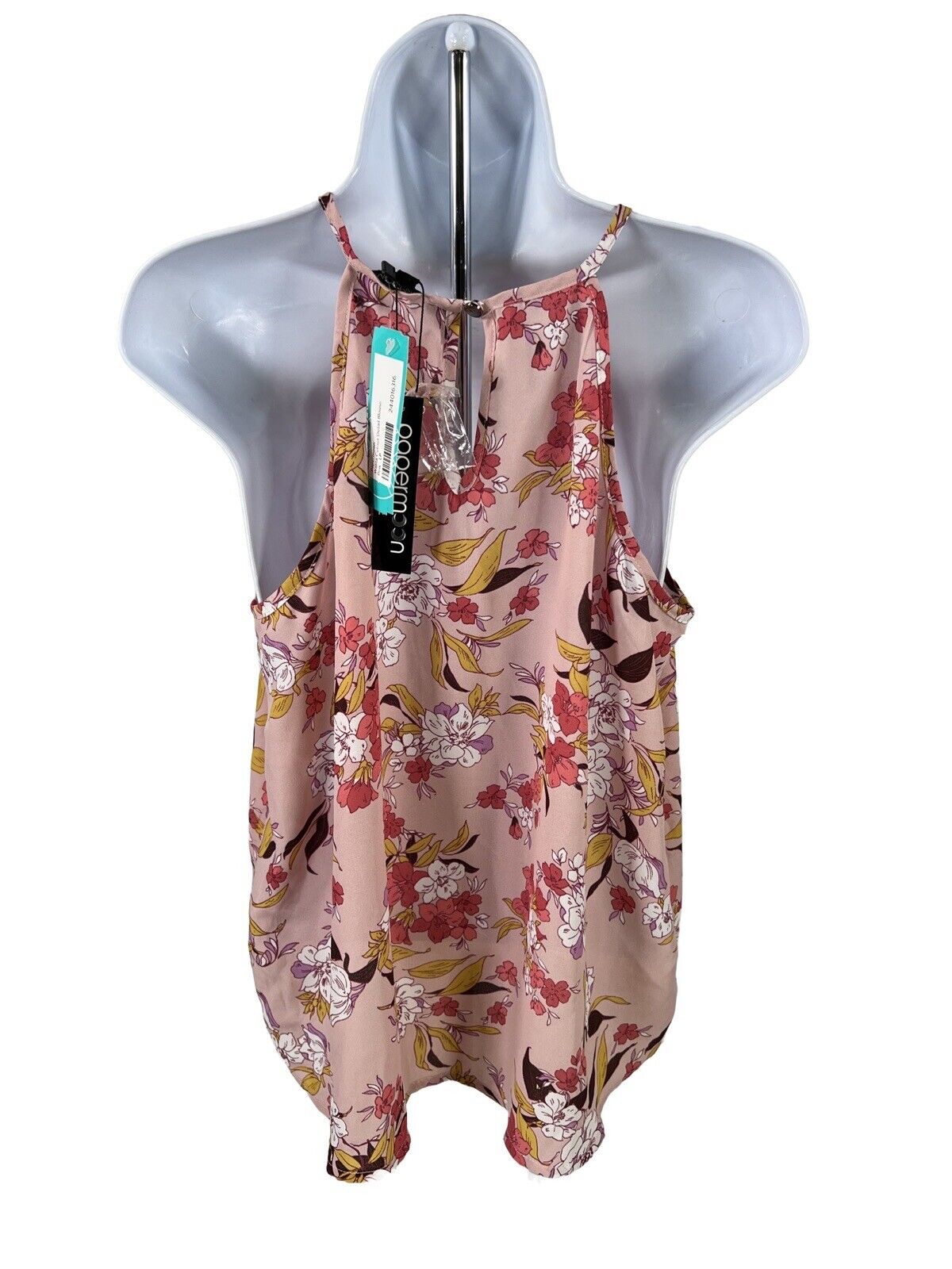 NEW Papermoon Women's Pink Floral Sleeveless Top - Petite L