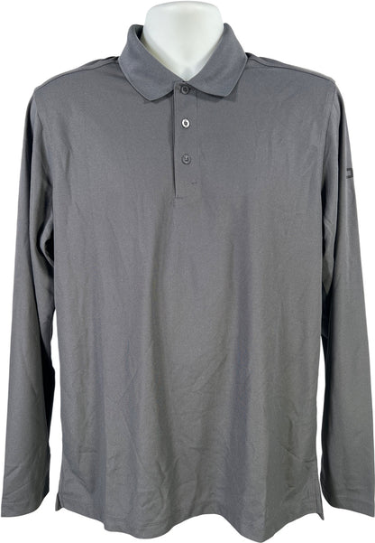 Ogio Men’s Gray Long Sleeve Athletic Polo Shirt - M