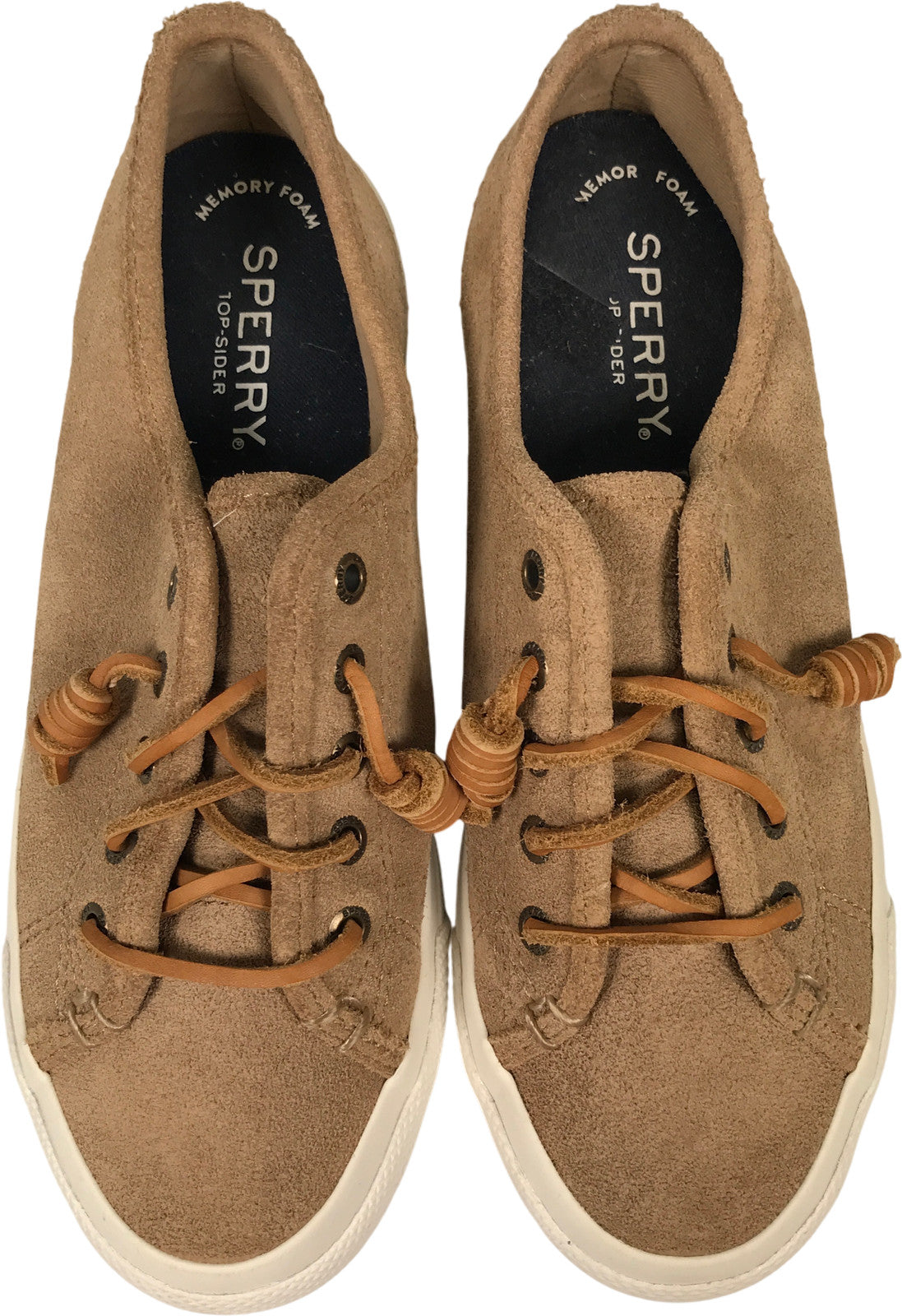 Sperry Top-Sider Women’s Beige Suede Sky Snail Platform Sneakers - 6