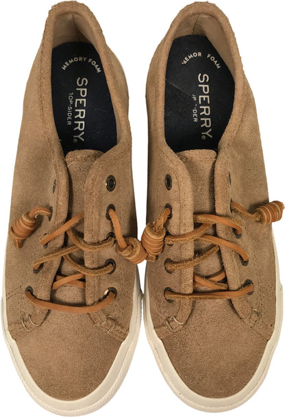 Sperry Top-Sider Women’s Beige Suede Sky Snail Platform Sneakers - 6