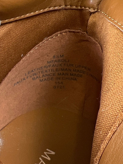 Marc Fisher Women’s Beige/Brown Aboli Suede Combat Boots - 8.5